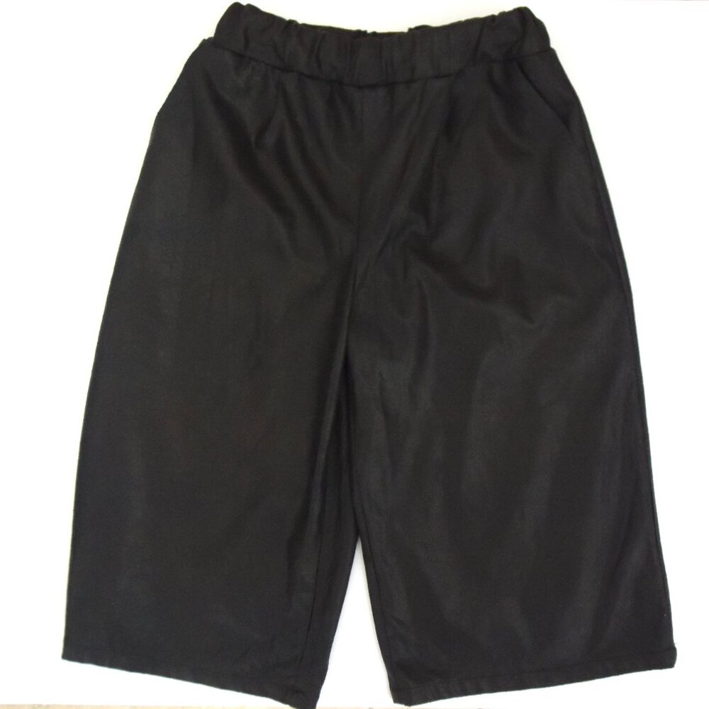 ANONYME Faux leather crop culotte pants NWT IT 40 US 4